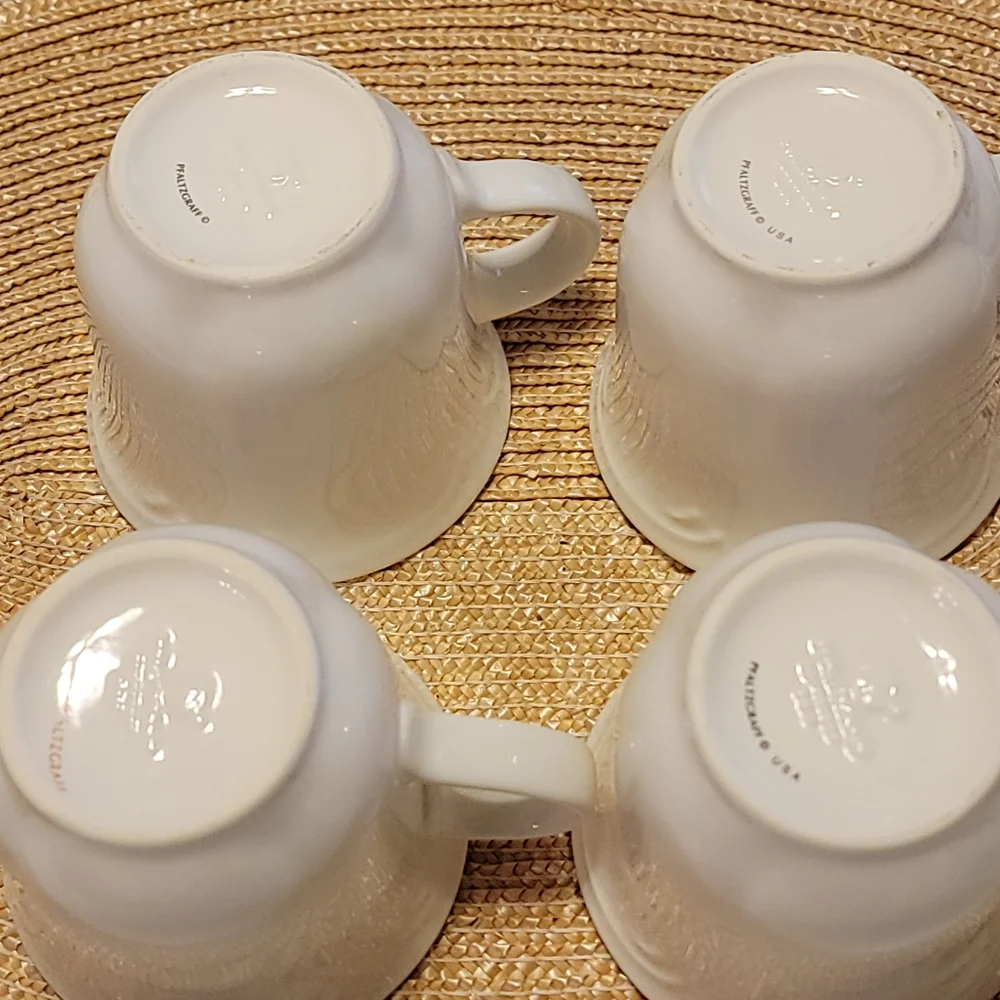PFALTZGRAFF Coffee Tea Cups Set of 4 Vintage USA Grape Vine